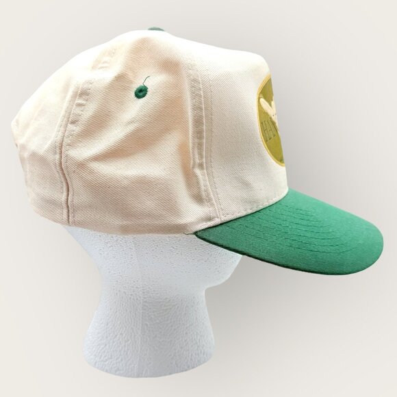 Hang Loose Hawaii & Company Trucker Hat Green and Cream Snapback Cap - Picture 2 of 7